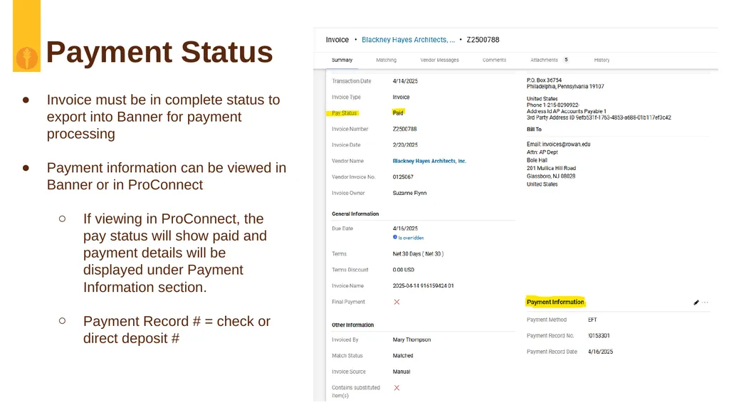 ProConnect Training Presented by Accounts Payable - slide 13 of 18