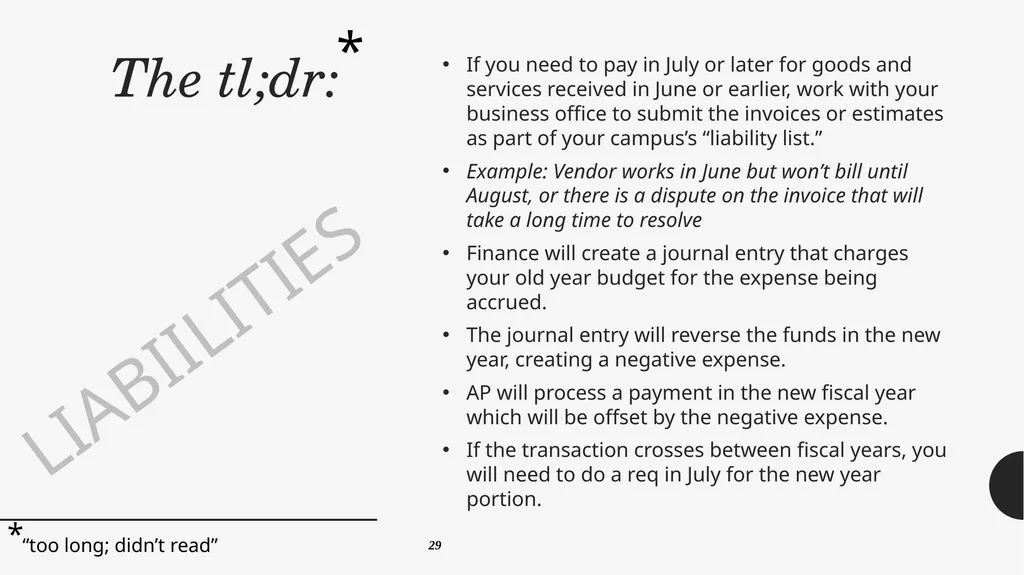 Year End Close FY 2024-2025 Districtwide Training: - slide 33 of 58