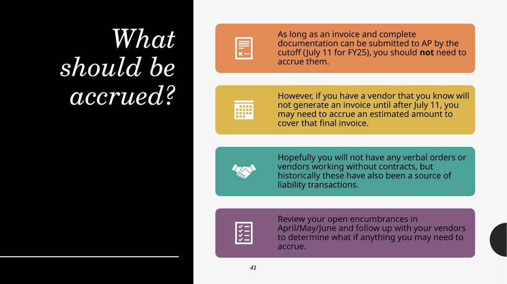 Year End Close FY 2024-2025 Districtwide Training: - slide 45 of 58