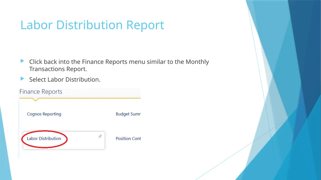 Fiscal Year-End & Running Finance Cognos Reports - slide 28 of 31