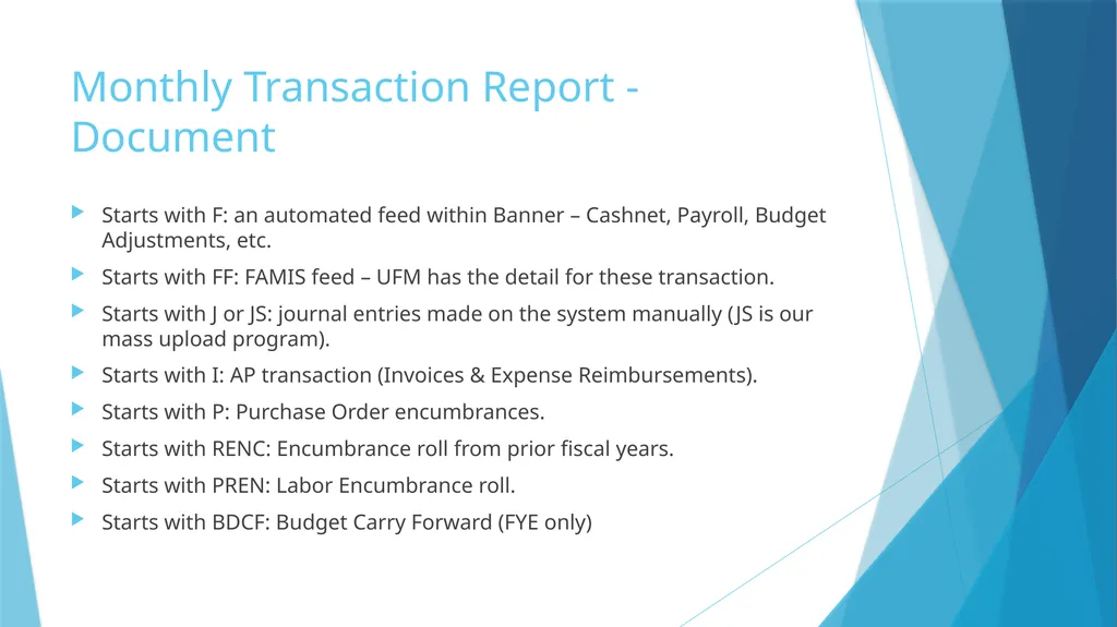 Fiscal Year-End & Running Finance Cognos Reports - slide 24 of 31