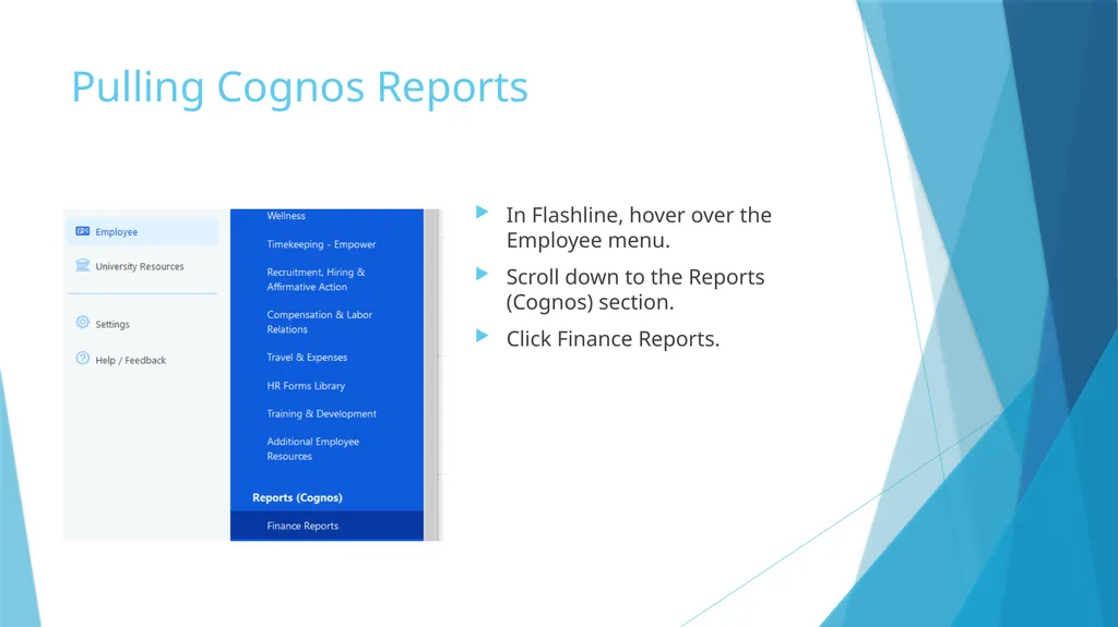 Fiscal Year-End & Running Finance Cognos Reports - slide 17 of 31