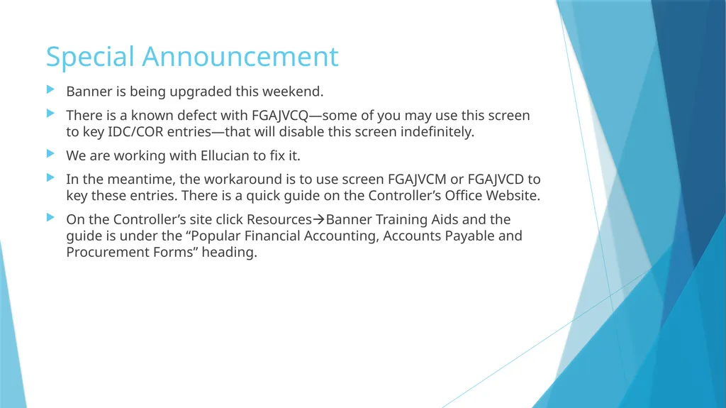Fiscal Year-End & Running Finance Cognos Reports - slide 5 of 31