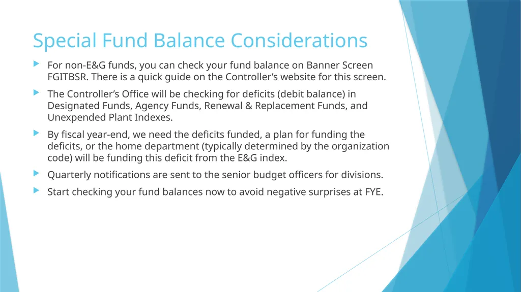 Fiscal Year-End & Running Finance Cognos Reports - slide 13 of 31