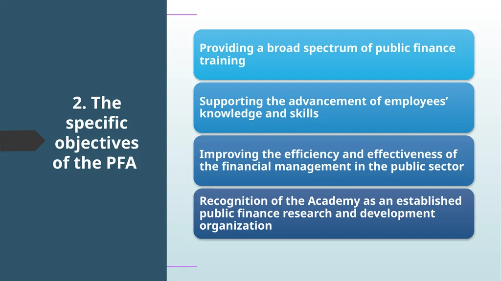 The Beginning of the Public Finance Academy: A New - slide 3 of 9
