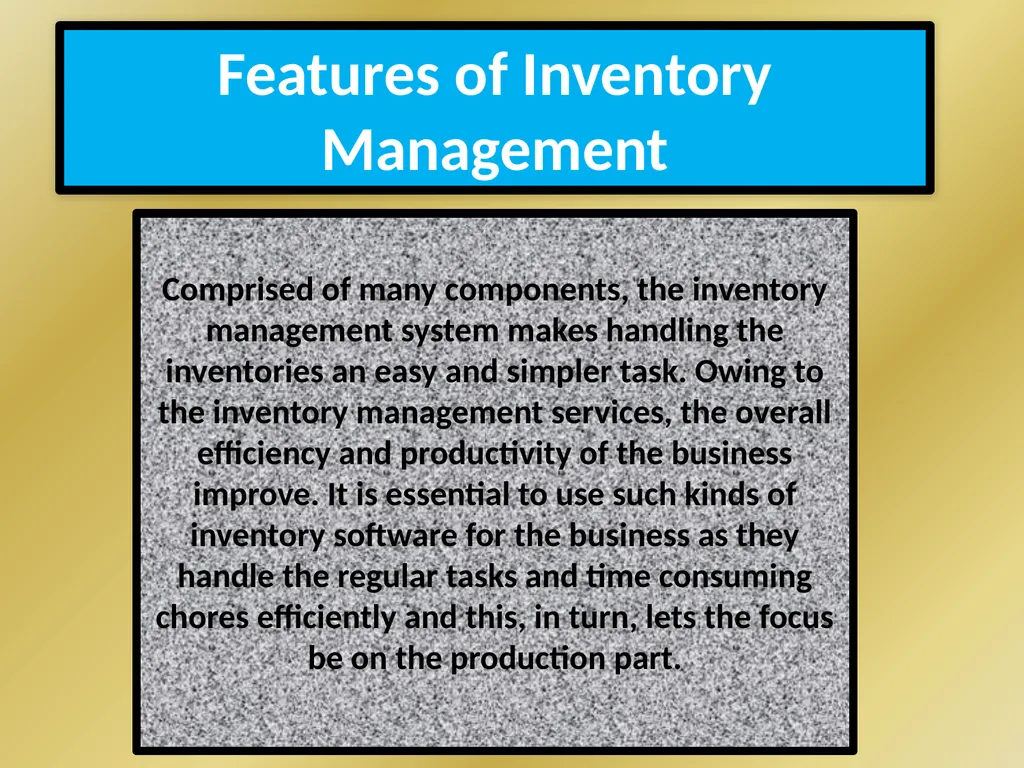 INVENTORY MANAGEMENT MEANING OF INVENTORY - slide 5 of 25