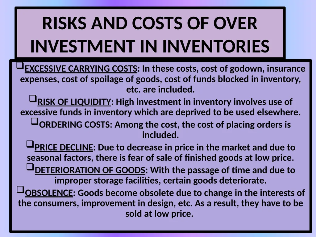INVENTORY MANAGEMENT MEANING OF INVENTORY - slide 13 of 25