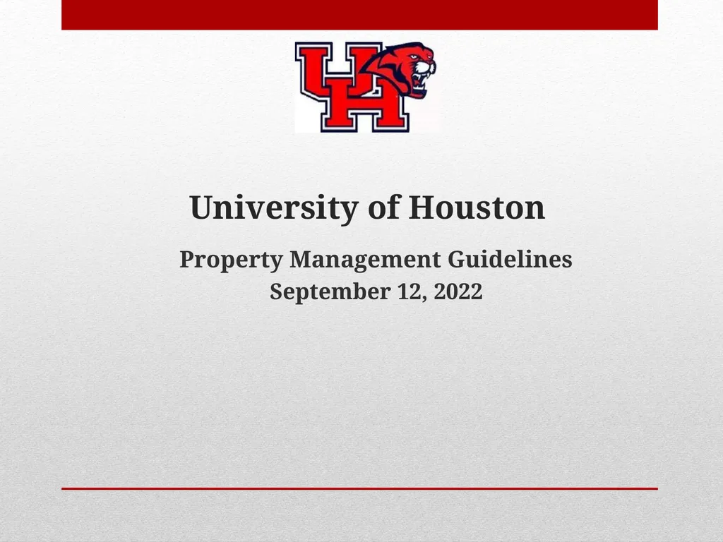 University of Houston Property Management
