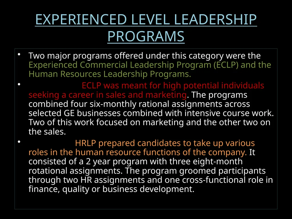 TRAINING AND DEVELOPMENT - THE GE WAY Associate - slide 11 of 14