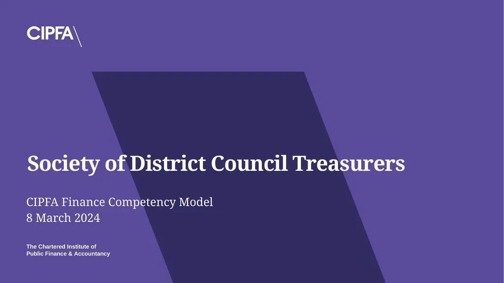 Society of District Council Treasurers CIPFA - slide 1 of 9