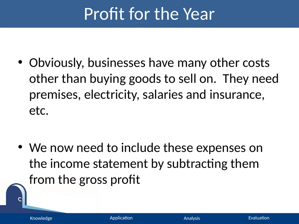 A Level Accounting Income Statements Please turn - slide 9 of 22