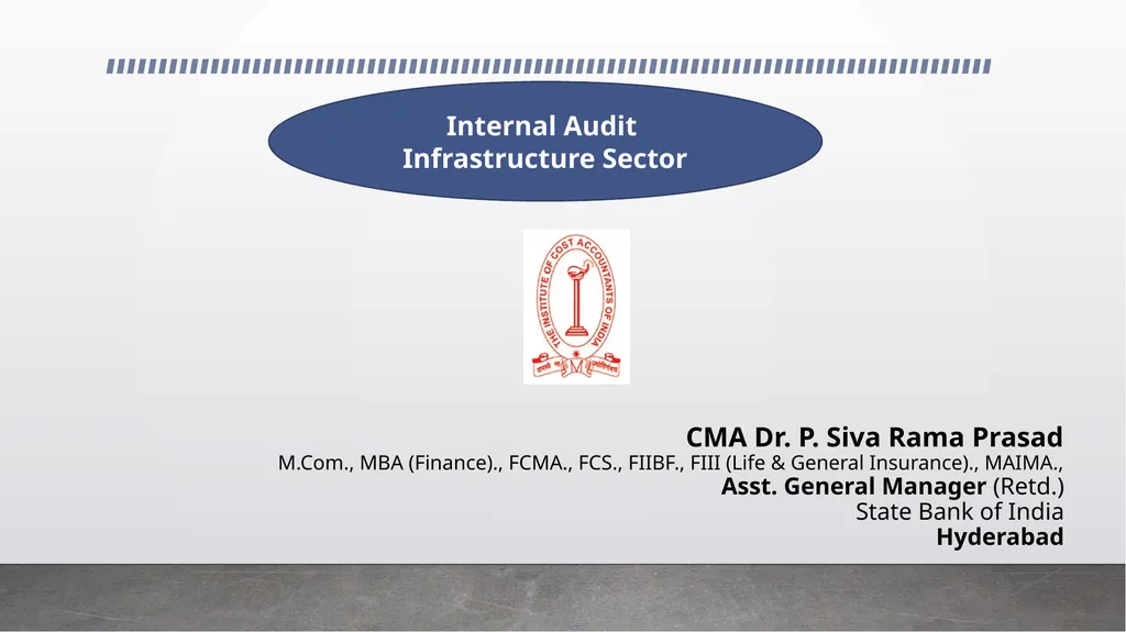 CMA Dr. P. Siva Rama Prasad M.Com., MBA