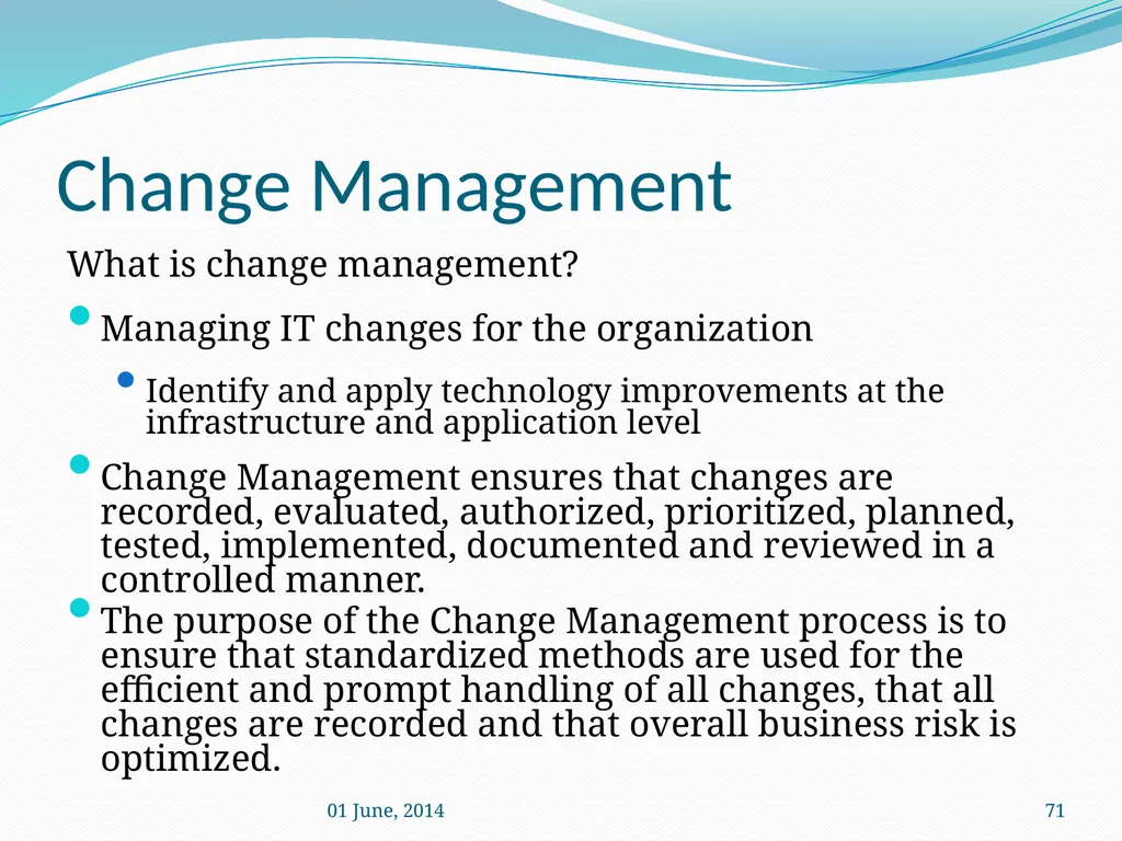 IS Management practices Mrs. Geetha Murugesan - slide 71 of 82
