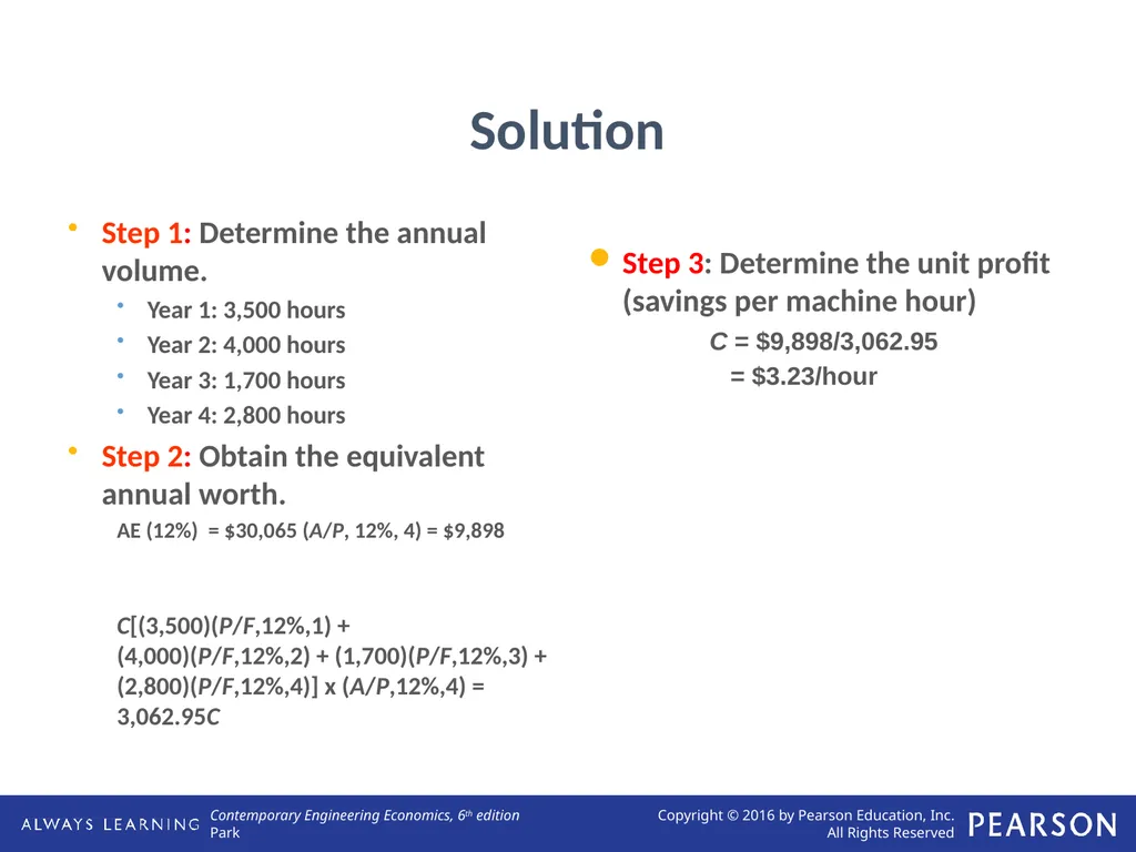 Applying Annual Worth Analysis Lecture No. 20 - slide 7 of 14