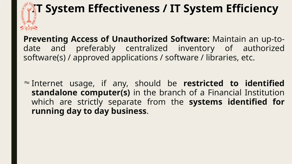 IT Audit in Banking Sector – System Effectiveness - slide 10 of 39