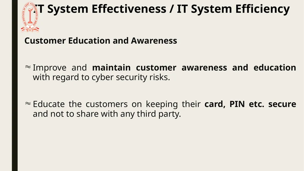 IT Audit in Banking Sector – System Effectiveness - slide 22 of 39