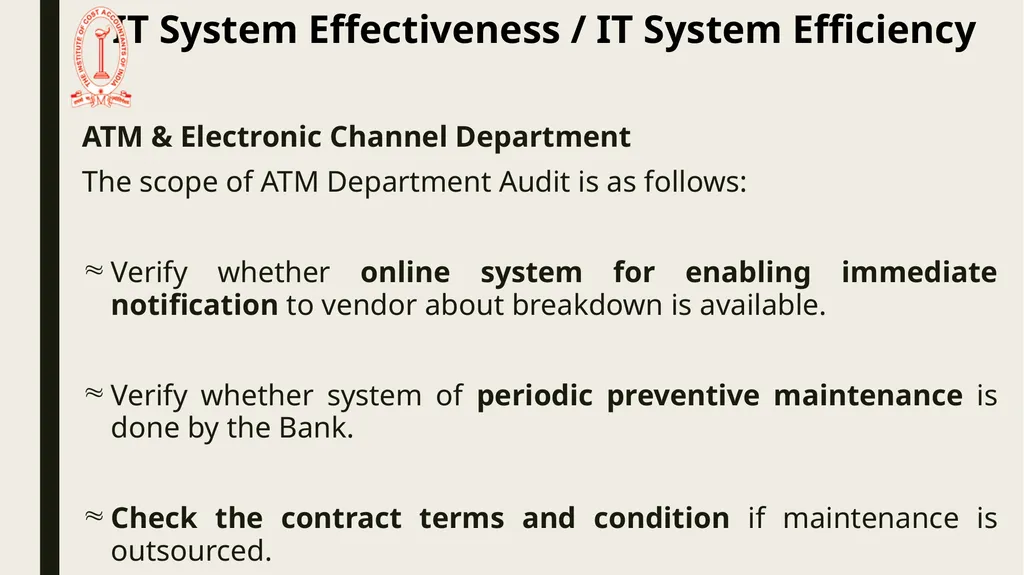 IT Audit in Banking Sector – System Effectiveness - slide 26 of 39