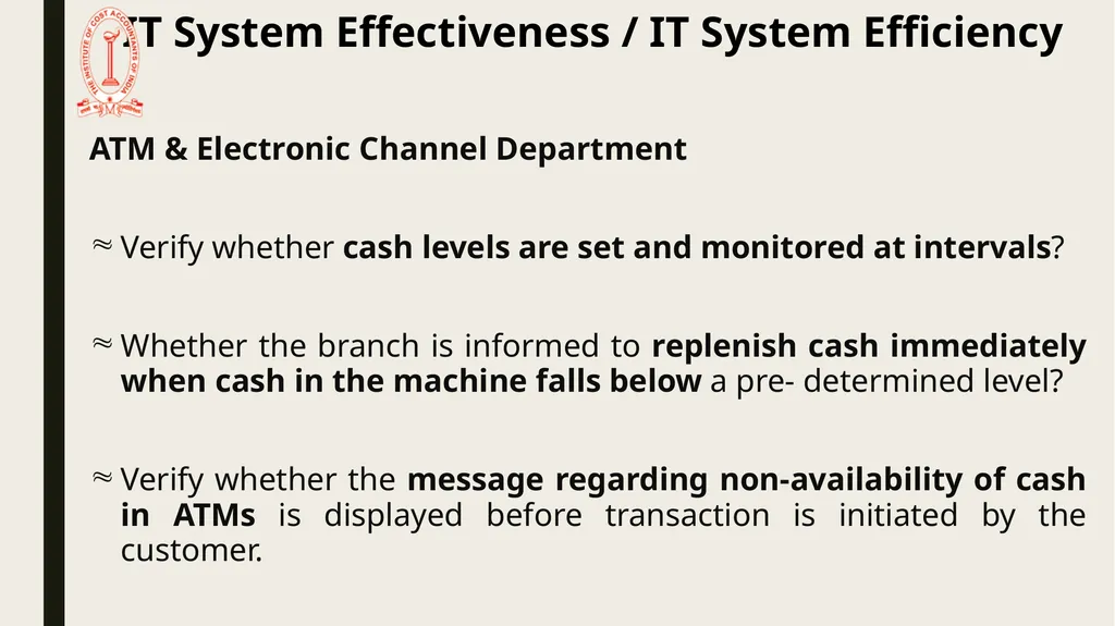 IT Audit in Banking Sector – System Effectiveness - slide 29 of 39