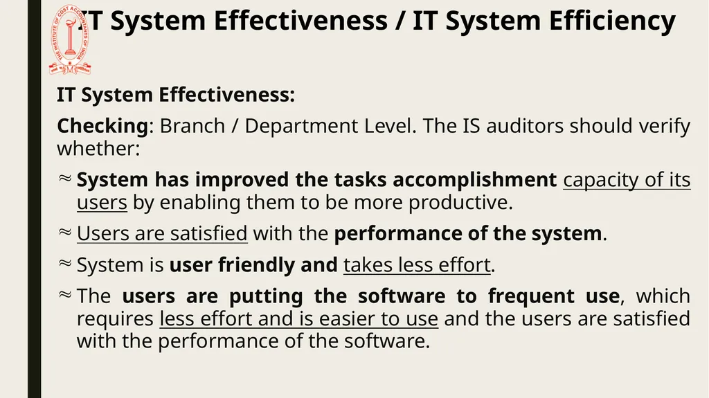 IT Audit in Banking Sector – System Effectiveness - slide 3 of 39