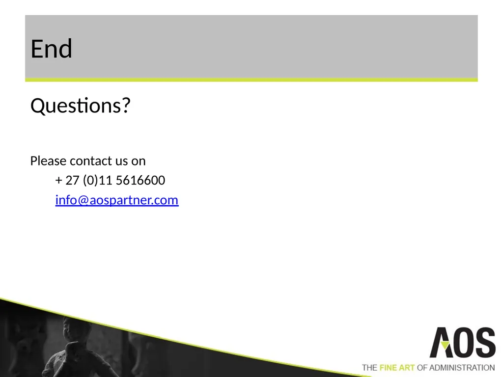 Automated Outsourcing Services Introduction to our - slide 11 of 11