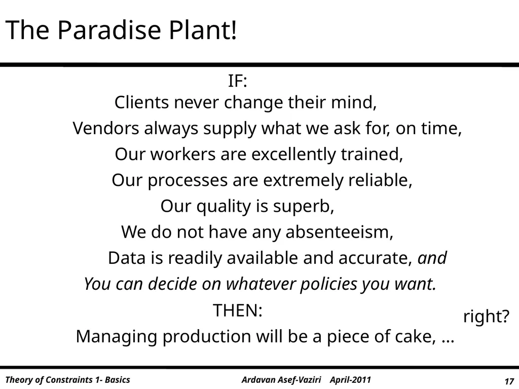 Throughput World These sides and note were - slide 17 of 26