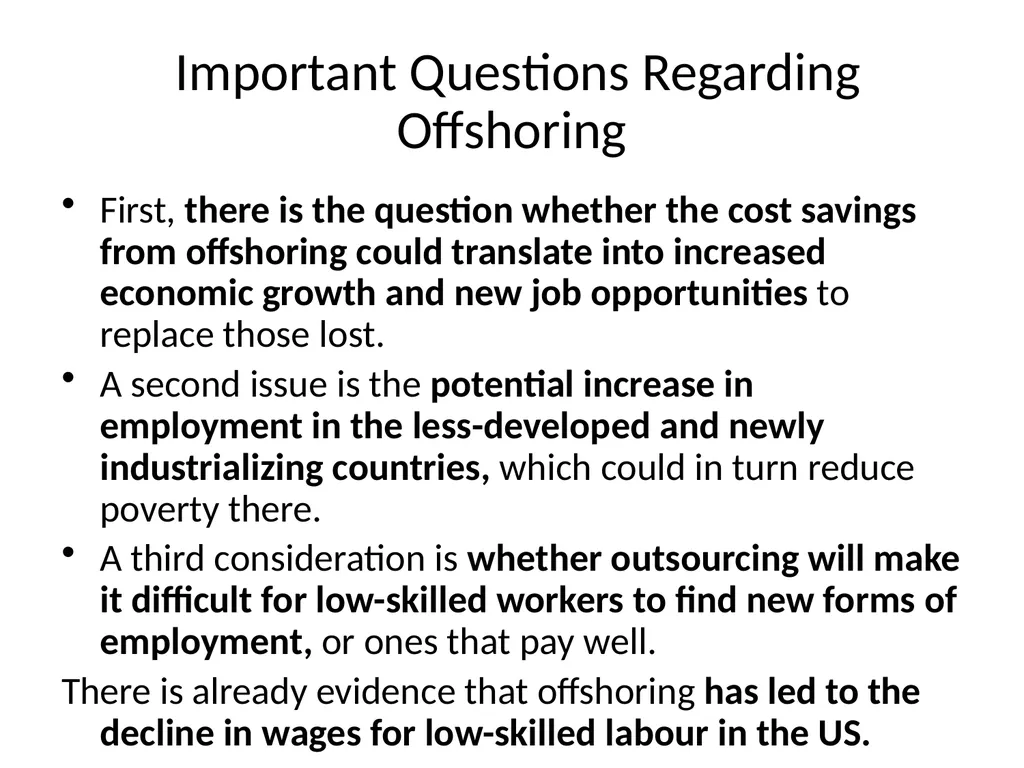 Globalization: Economic Dimension For many people - slide 7 of 9