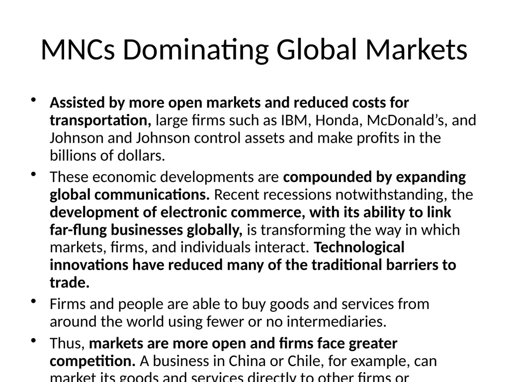 Globalization: Economic Dimension For many people - slide 2 of 9