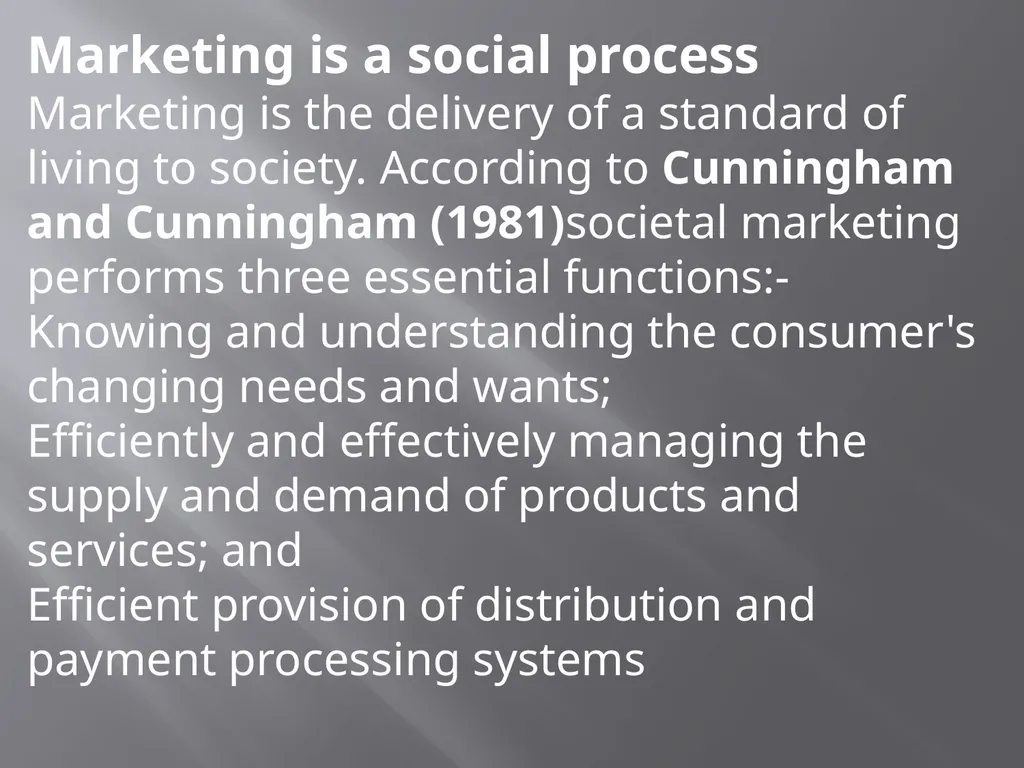 Nature and Scope of Marketing Nature of Marketing - slide 7 of 20