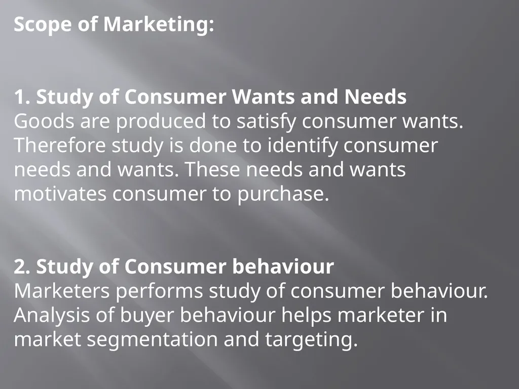 Nature and Scope of Marketing Nature of Marketing - slide 9 of 20