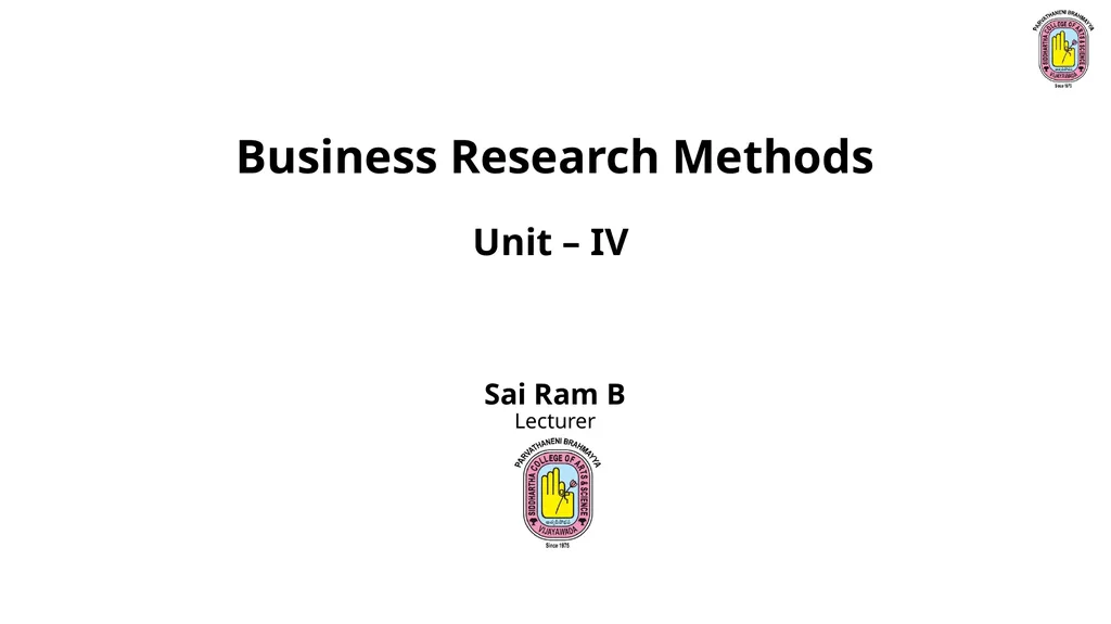 Business Research Methods . Unit – 1 Introduction - slide 139 of 184