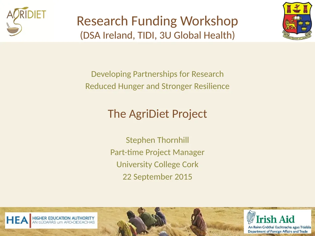 Research Funding Workshop (DSA Ireland, TIDI, 3U