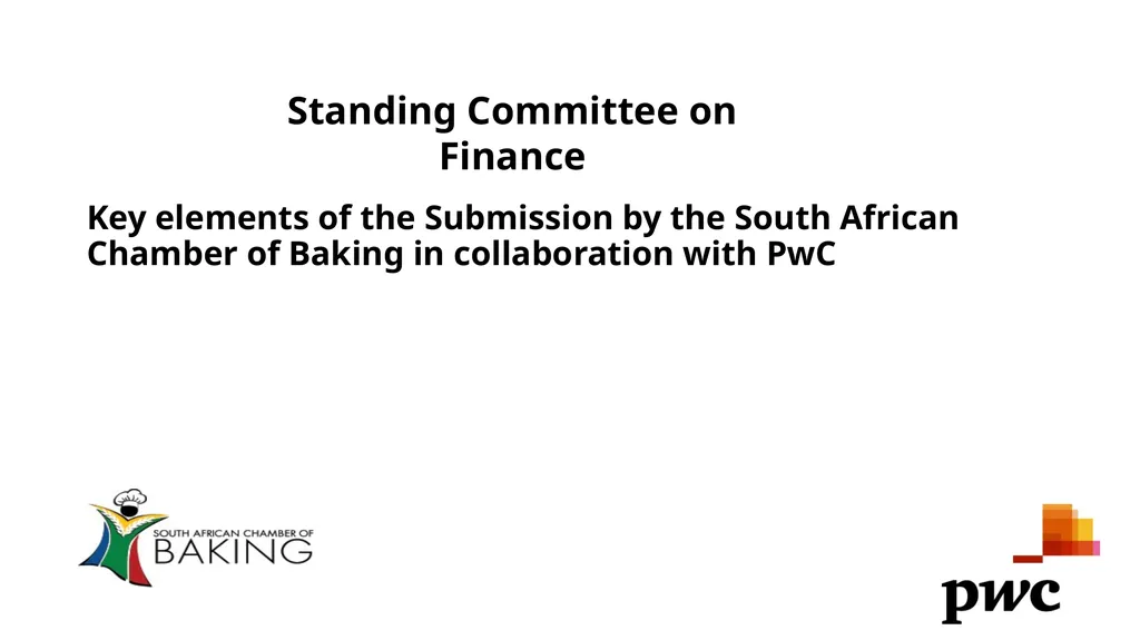 Standing Committee on Finance Stakeholder - slide 2 of 24