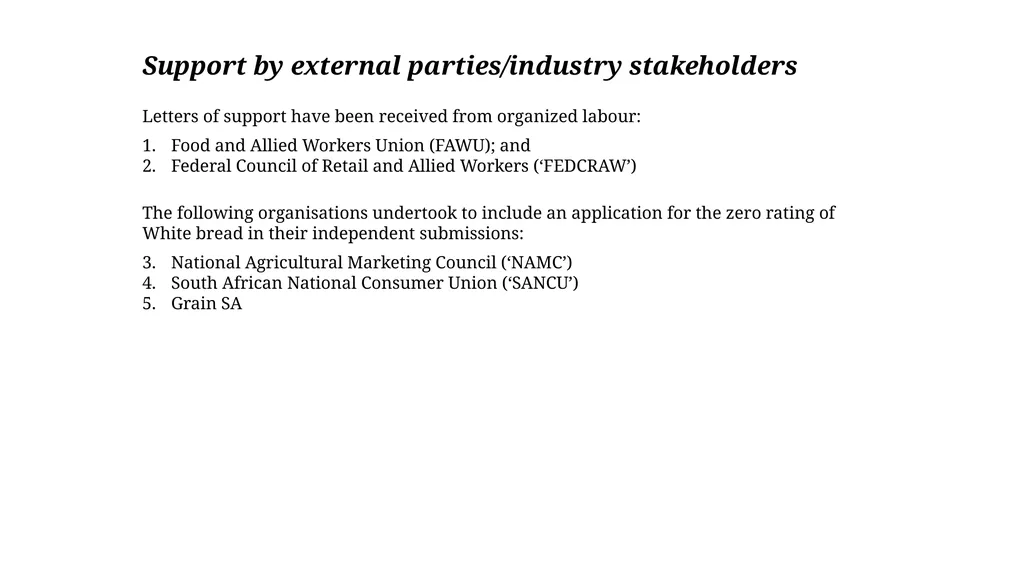 Standing Committee on Finance Stakeholder - slide 21 of 24