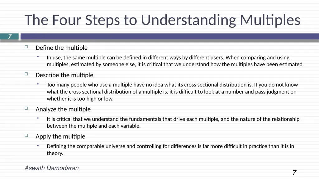 Session 14: Relative Valuation Introduction and - slide 7 of 12