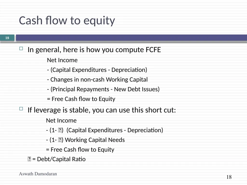 Valuation: Quiz 1 Review Aswath Damodaran Updated: - slide 18 of 20