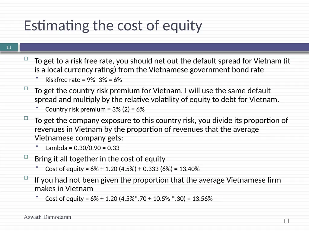 Valuation: Quiz 1 Review Aswath Damodaran Updated: - slide 11 of 20