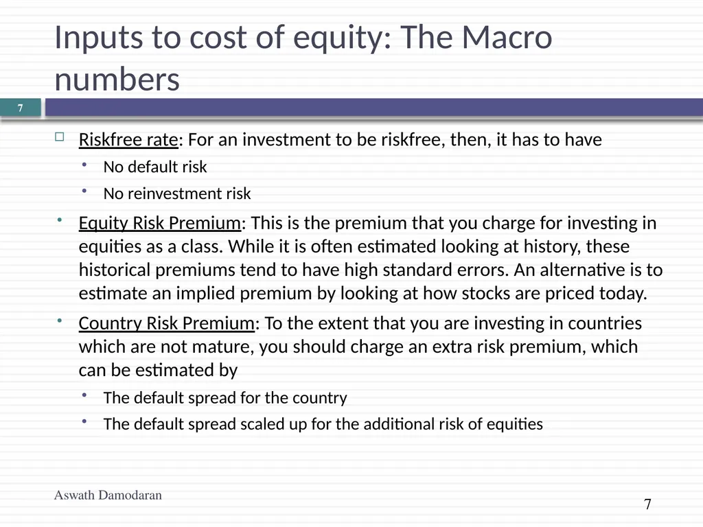 Valuation: Quiz 1 Review Aswath Damodaran Updated: - slide 7 of 20