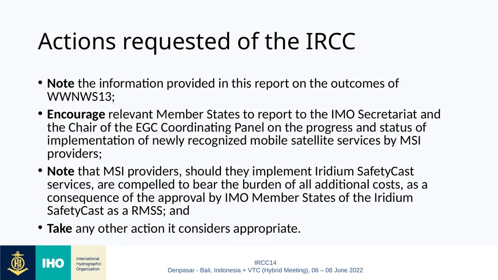 Agenda Item 7 World-Wide Navigational Warning - slide 22 of 22