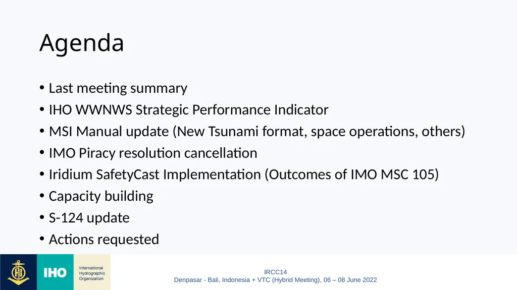 Agenda Item 7 World-Wide Navigational Warning - slide 2 of 22