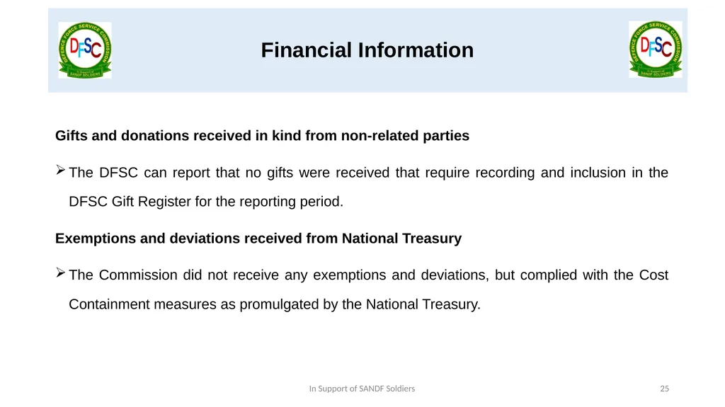 Defence Force Service Commission Presentation by - slide 25 of 28