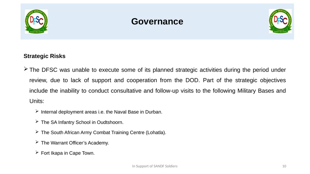 Defence Force Service Commission Presentation by - slide 10 of 28