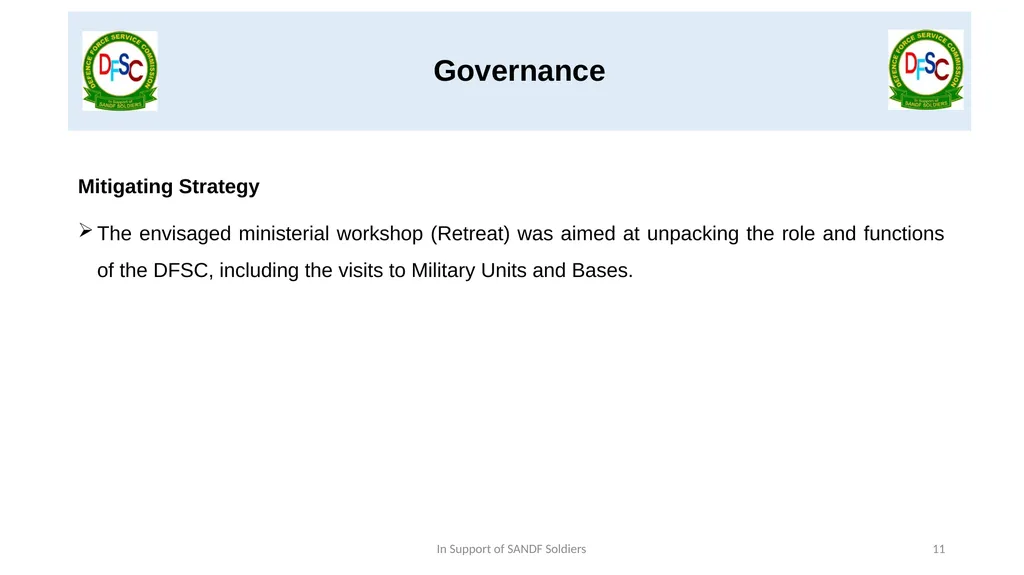 Defence Force Service Commission Presentation by - slide 11 of 28