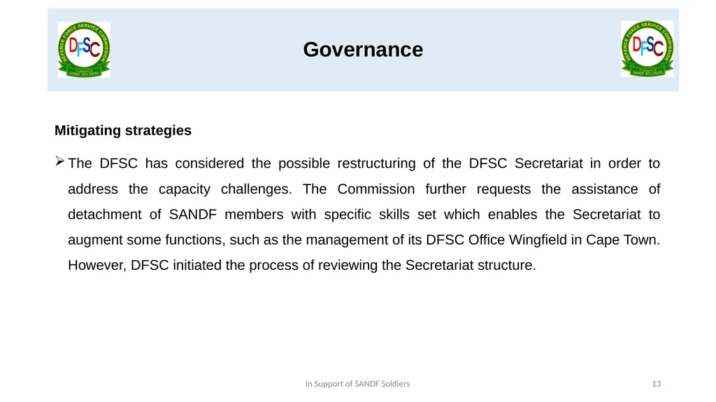 Defence Force Service Commission Presentation by - slide 13 of 28