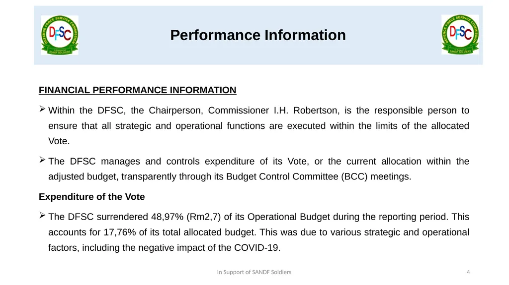 Defence Force Service Commission Presentation by - slide 4 of 28