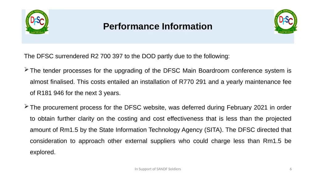 Defence Force Service Commission Presentation by - slide 6 of 28