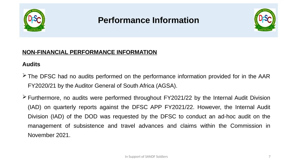Defence Force Service Commission Presentation by - slide 7 of 28