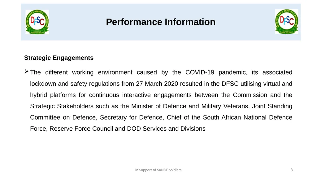 Defence Force Service Commission Presentation by - slide 8 of 28