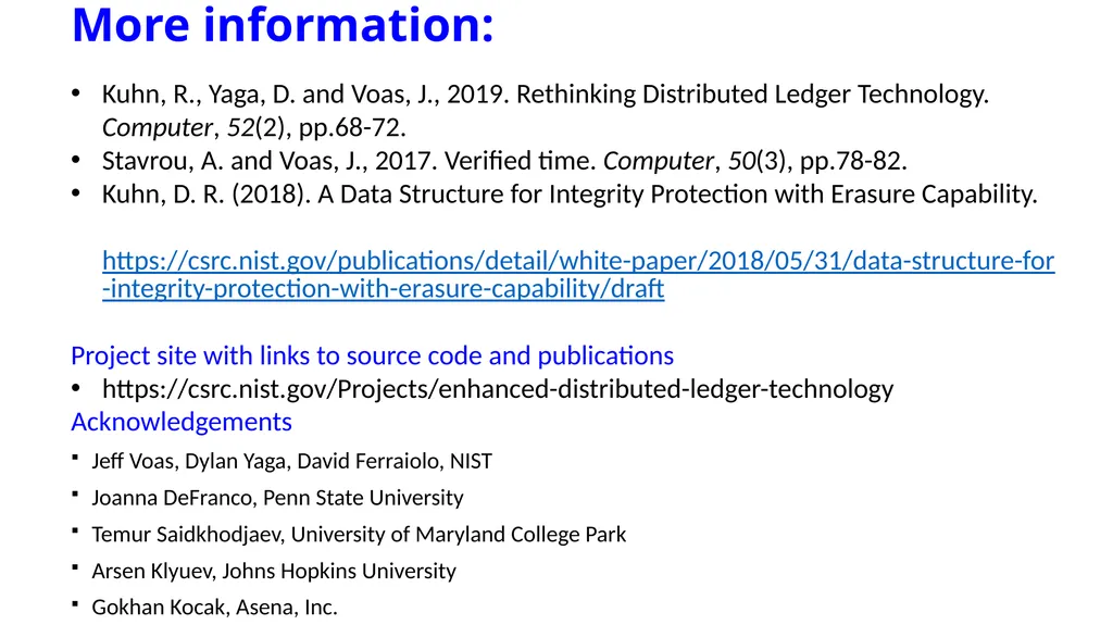 Blockmatrix Data Structure and Hyperledger - slide 33 of 33