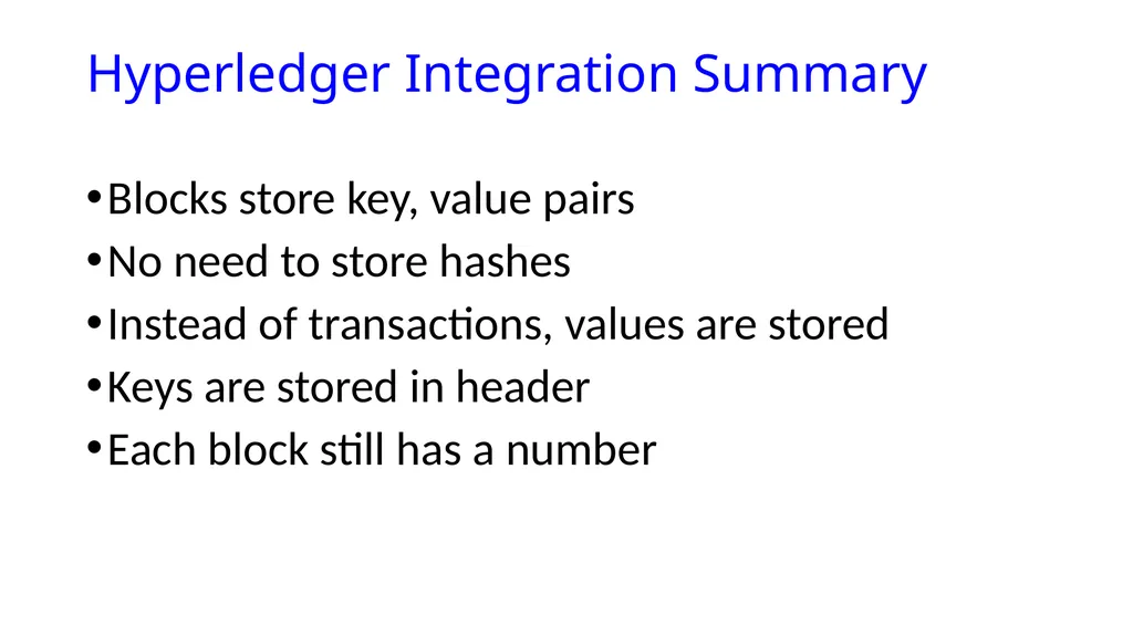 Blockmatrix Data Structure and Hyperledger - slide 31 of 33