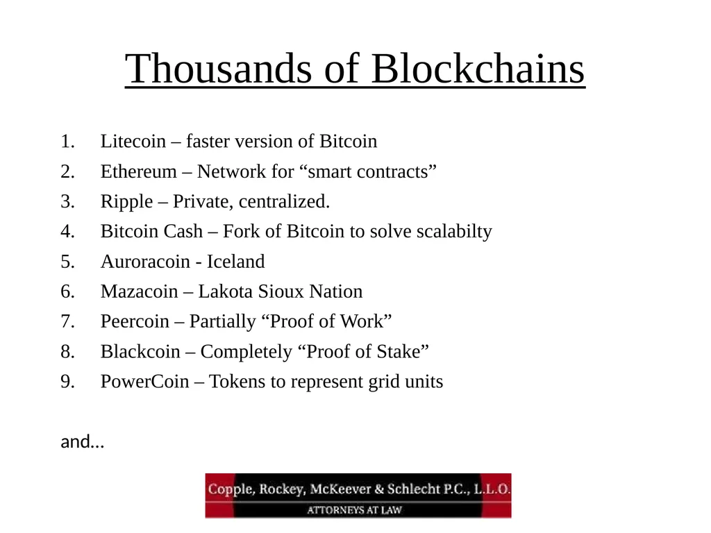 Bitcoin and Blockchain Technology: What Attorneys - slide 13 of 32